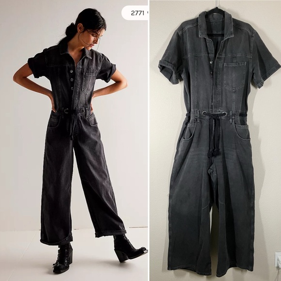 Free People Pants - WE THE FREE Edison Wide-Leg Coverall  Jumpsuit Streetwear Baggy Scandi XL